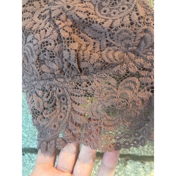 Aerie L/G Lace Bralette With Adjustable Straps In Mauve - Picture 4 of 6